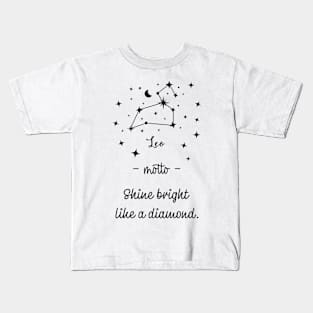 Key phrases of the zodiac signs: Leo Kids T-Shirt